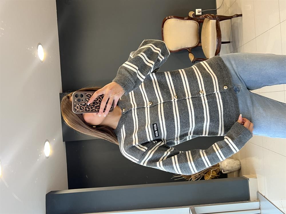 Çi̇zgi̇li̇ Hirka Gri̇