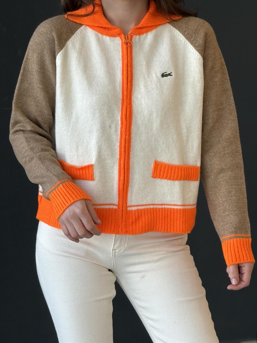 Fermuarlı Hirka Turuncu