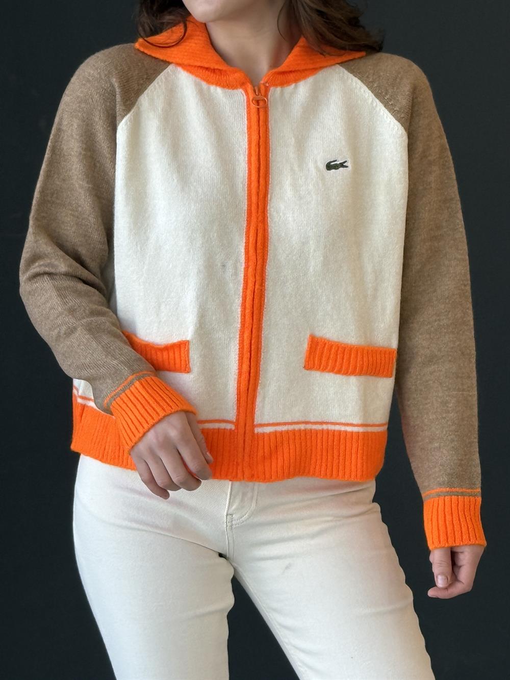 Fermuarlı Hirka Turuncu