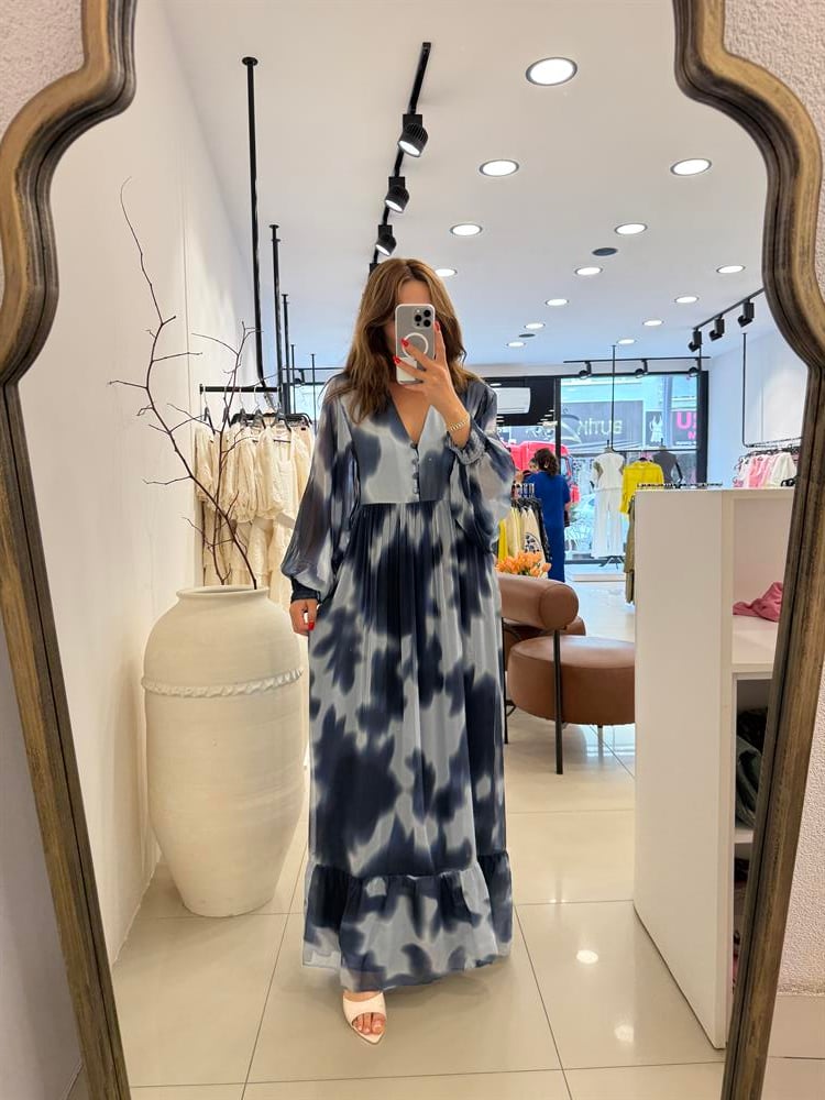 ŞİFON MAX BOY TASARIM ELBİSE