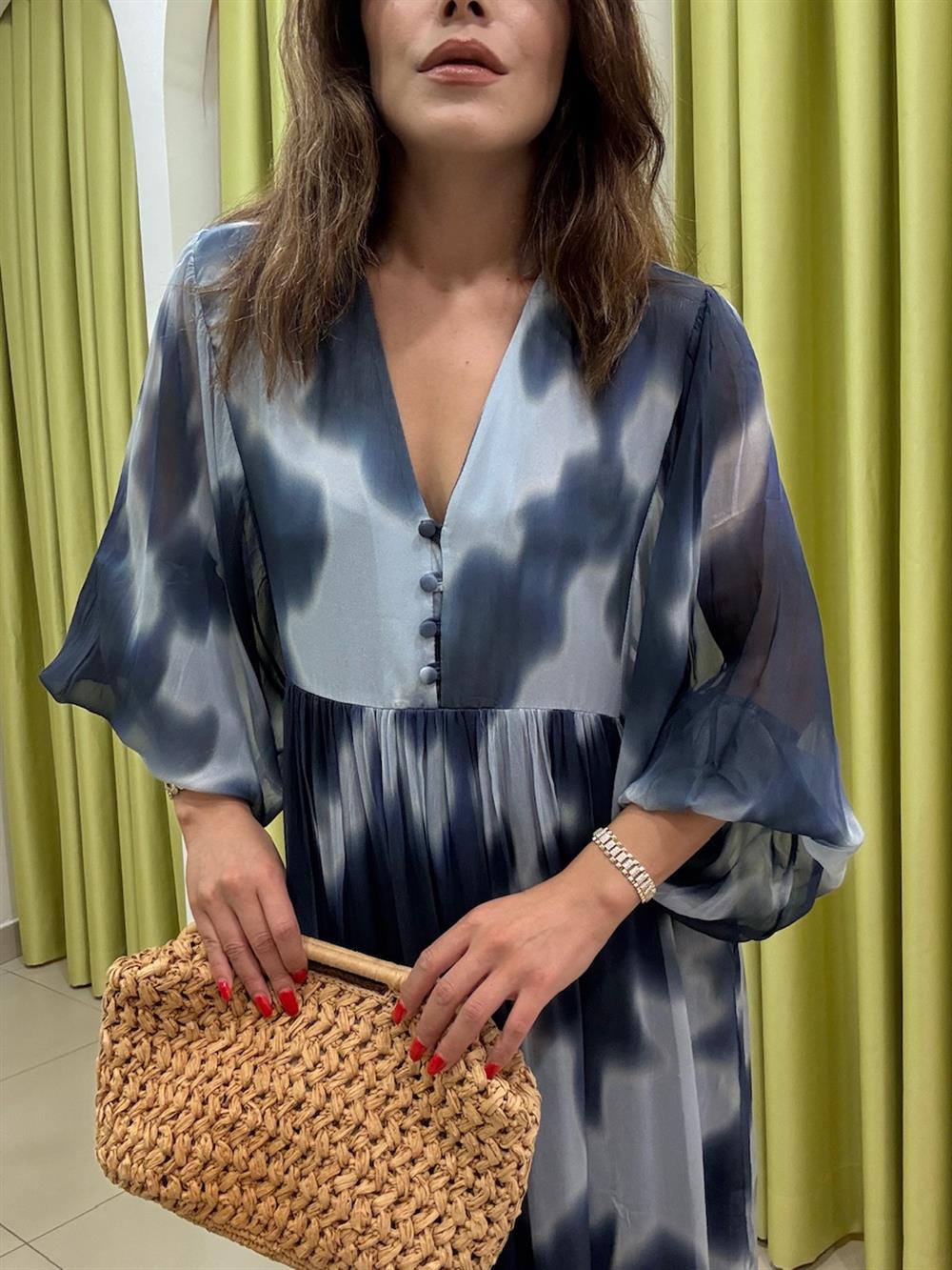 ŞİFON MAX BOY TASARIM ELBİSE