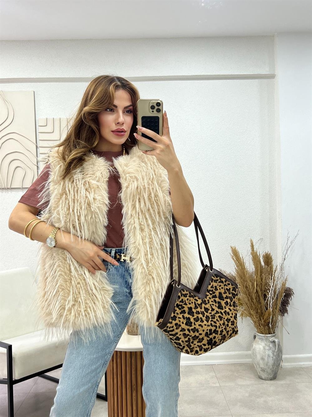 Özel Üreti̇m Prei̇um Seri̇ Kürk Yelek