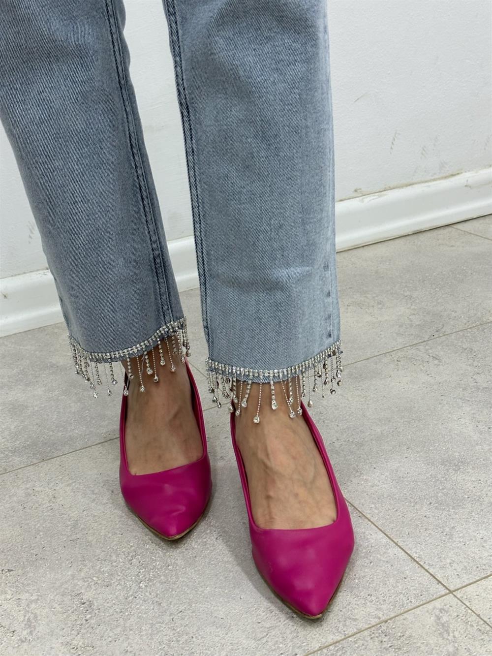 Paça Taşli Jean Buz Mavi̇