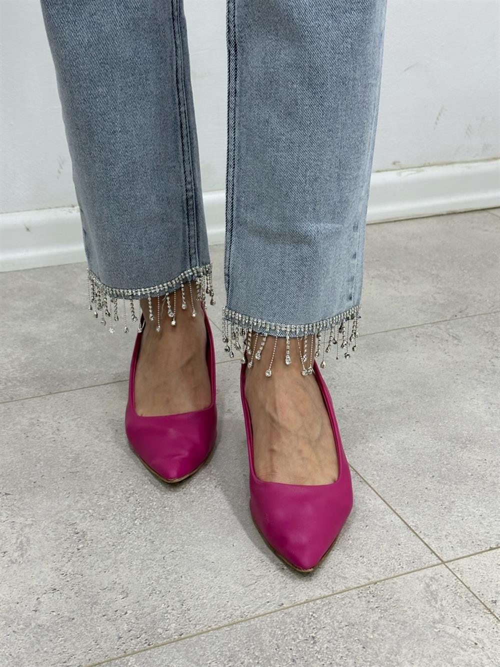 Paça Taşli Jean Buz Mavi̇