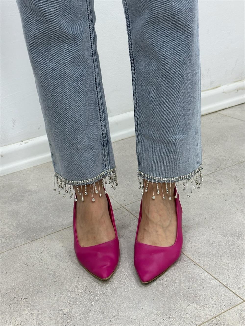 Paça Taşli Jean Buz Mavi̇