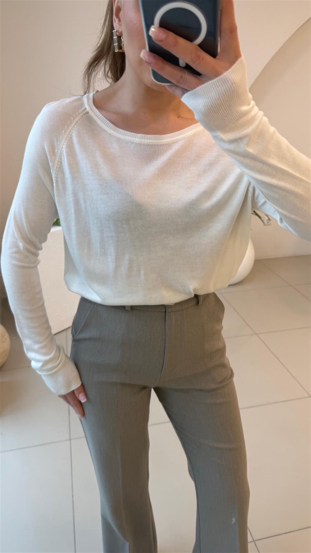 PAMUK BASİC DİLVİN BLUZ EKRU 