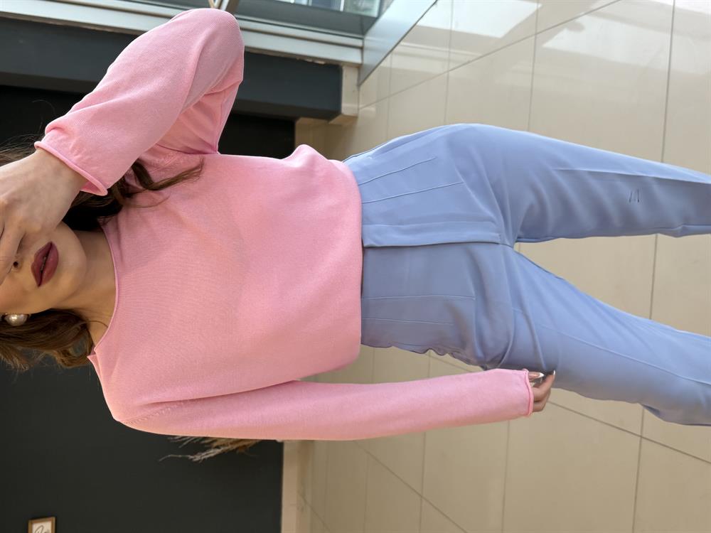Pamuk Merseri̇ze Bluz Pembe