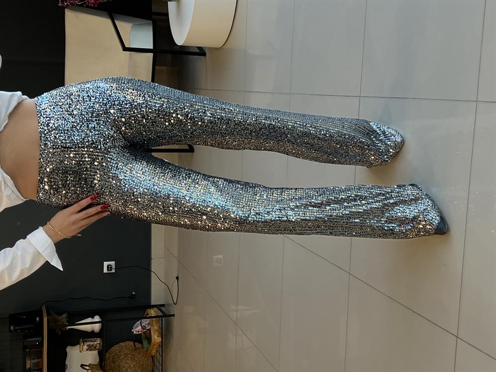 Payetli̇ Bol Paça Pantolon