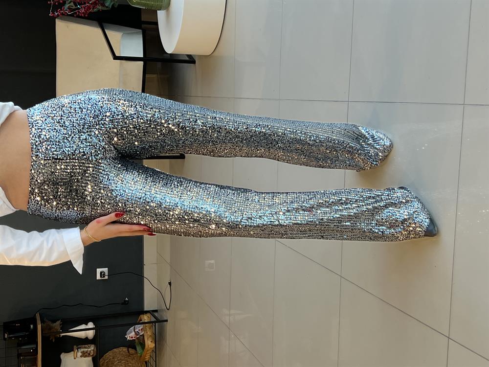 Payetli̇ Bol Paça Pantolon
