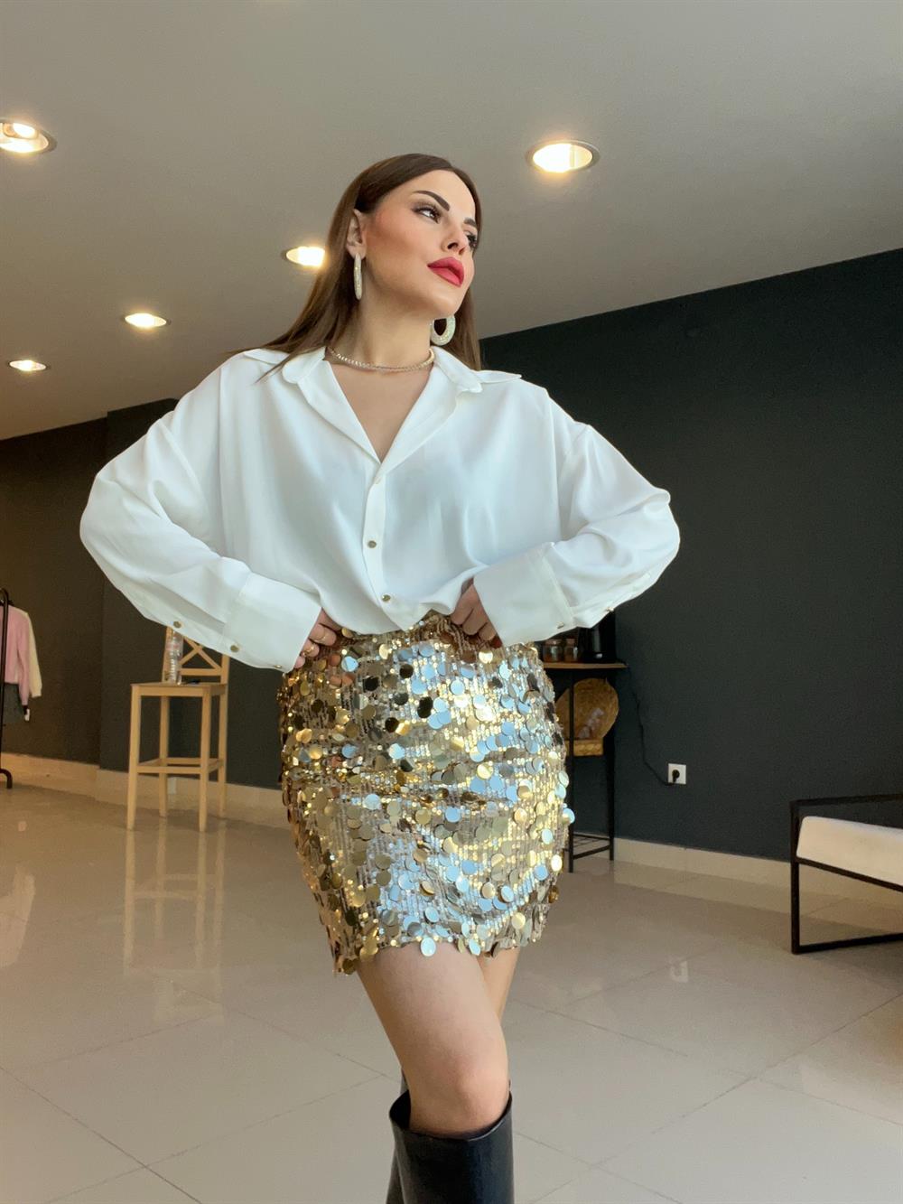 Payetli̇ Gold Etek