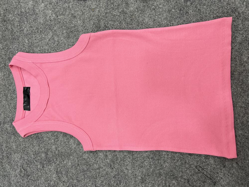 Pembe Kalin Askili Halter Yaka Atlet