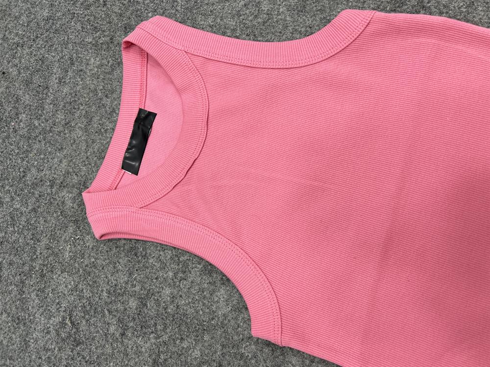 Pembe Kalin Askili Halter Yaka Atlet