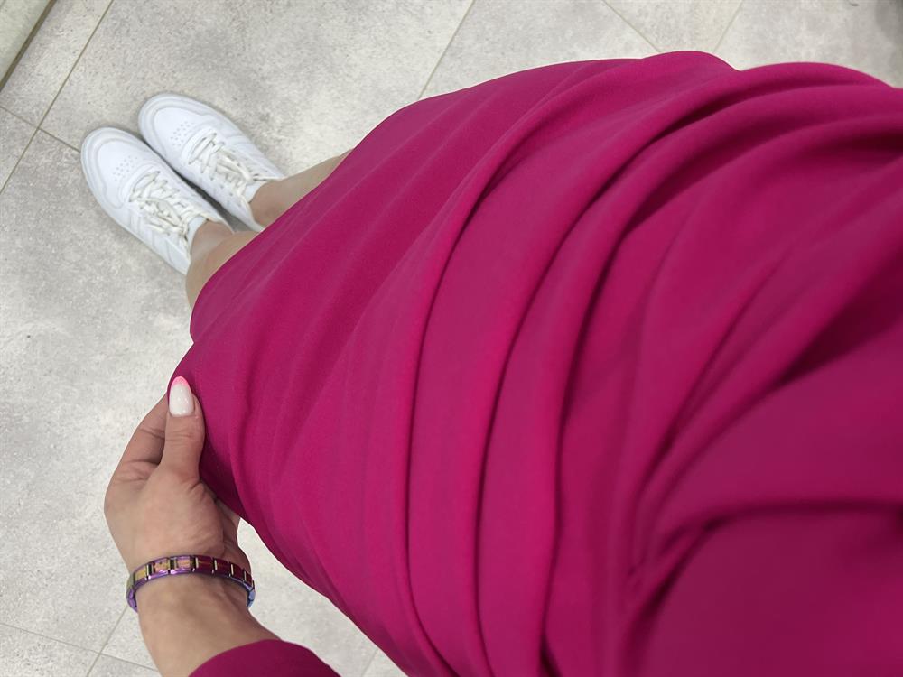 Pembe Kruvaze Drapeli̇ Elbi̇se