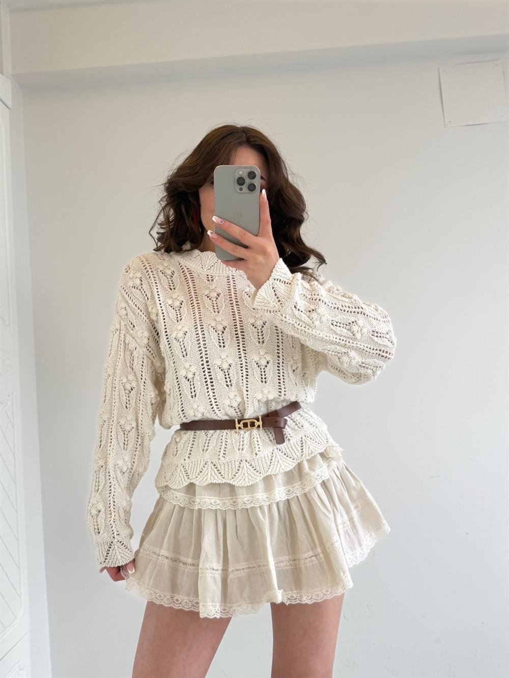 PONPON DESENLİ MERSERİZE TAŞ