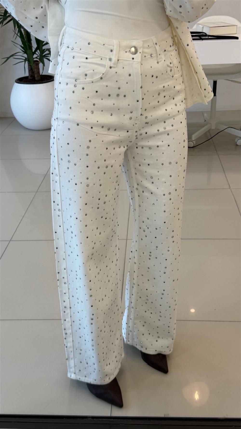 PREMİIM SERİ TAŞLI BOL PAÇA PANTOLON