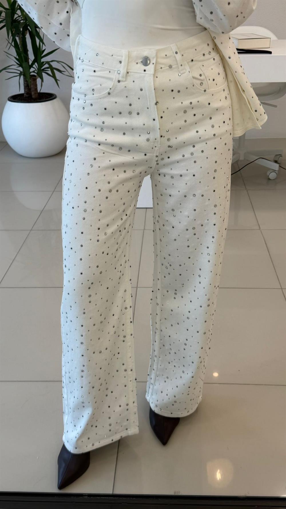 PREMİIM SERİ TAŞLI BOL PAÇA PANTOLON