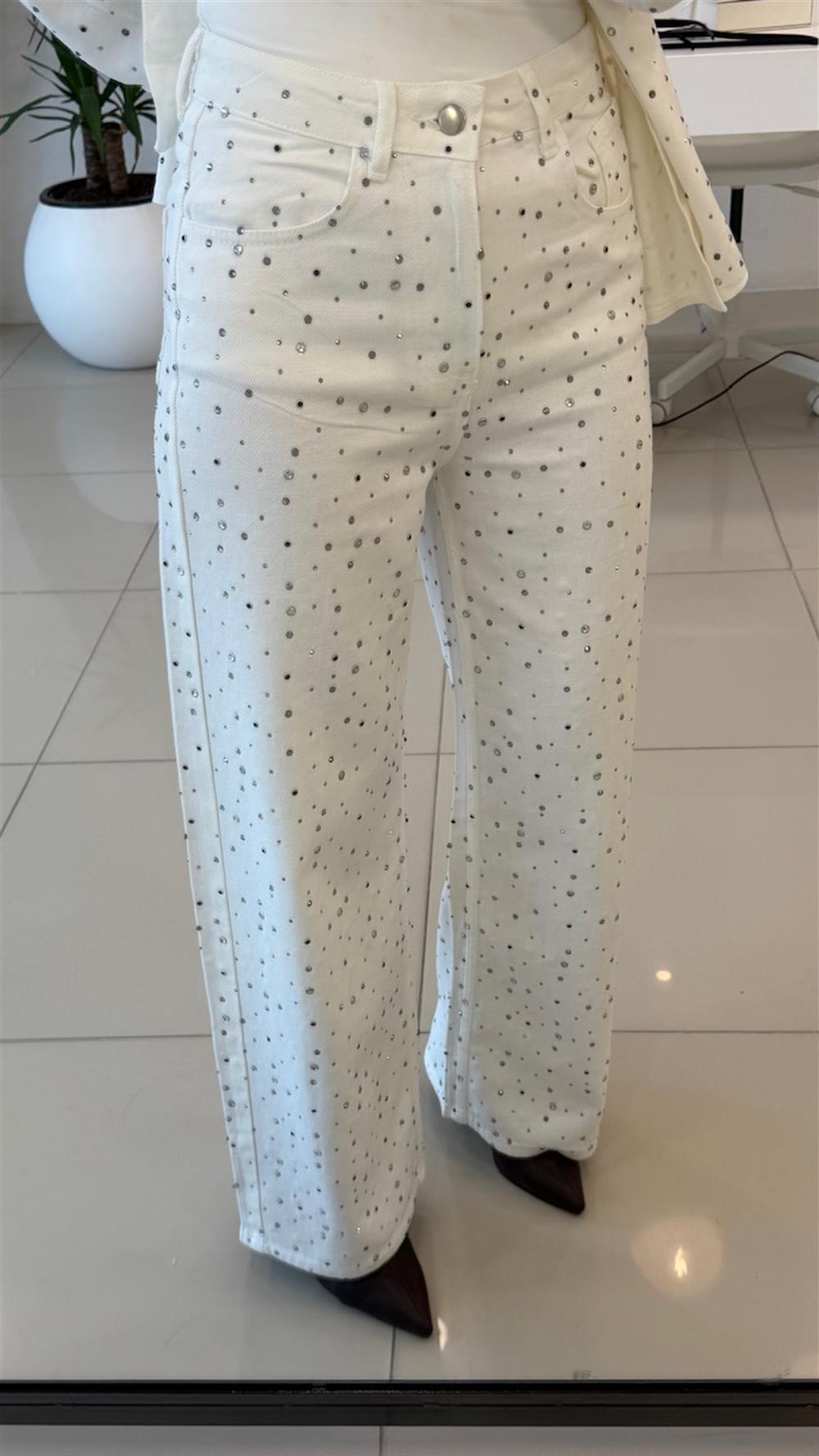 PREMİIM SERİ TAŞLI BOL PAÇA PANTOLON