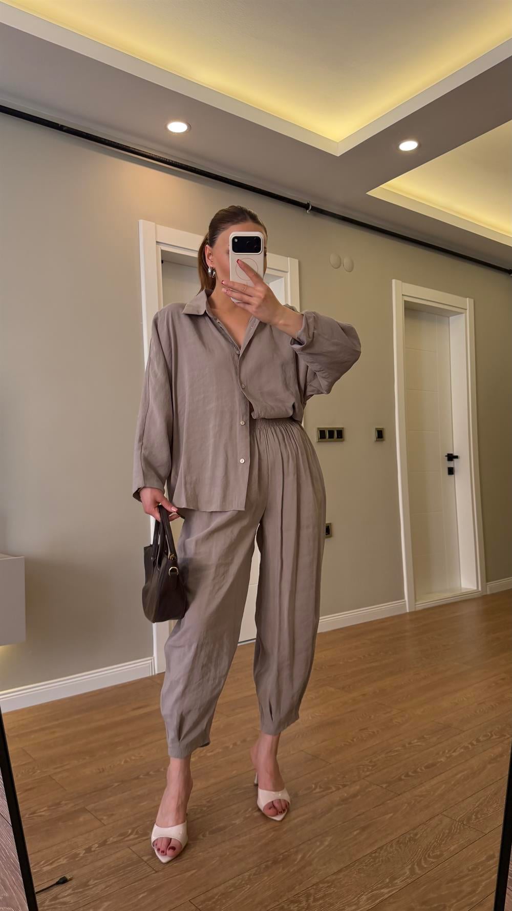Premium Seri Ayrobin Keten Takım TAŞ