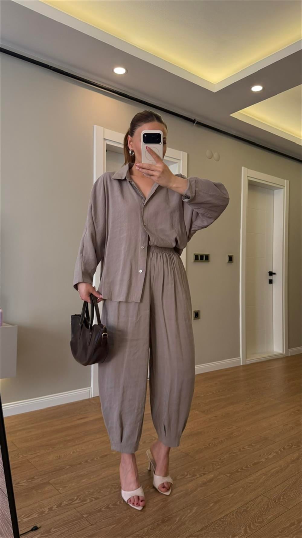 Premium Seri Ayrobin Keten Takım TAŞ