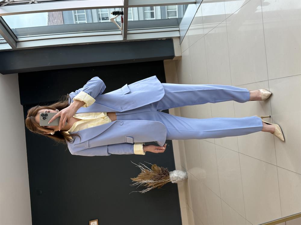 Premi̇um Seri̇ Blazer Ceket Bebe Mavi̇