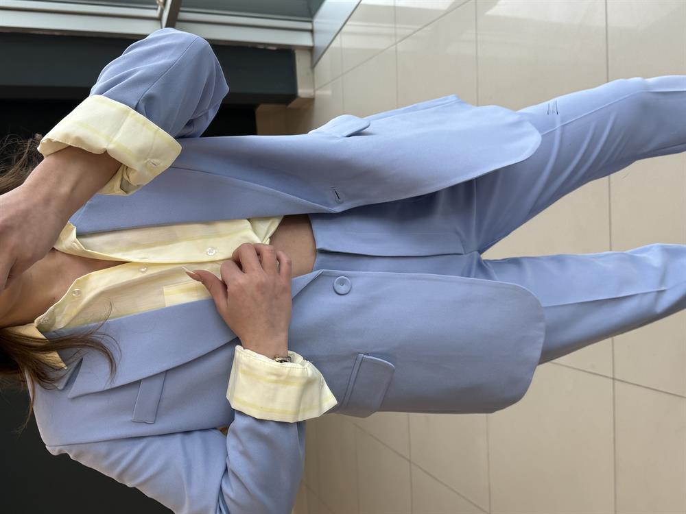 Premi̇um Seri̇ Blazer Ceket Bebe Mavi̇