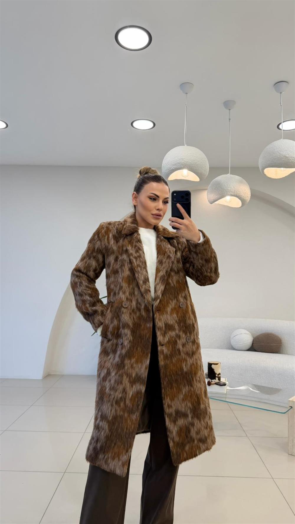 PREMİUM SERİ CAMEL RENK GEÇİŞLİ KABAN