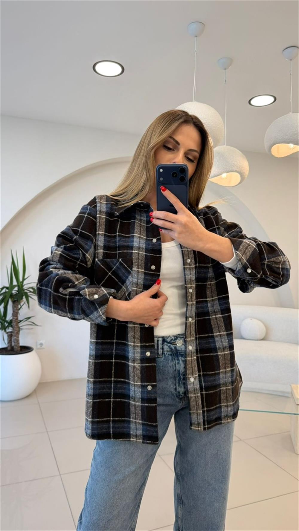 PREMİUM SERİ EKOSE GÖMLEK  LACİ