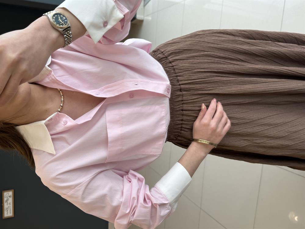 Premi̇um Seri̇ Popli̇n Gömlek Pembe