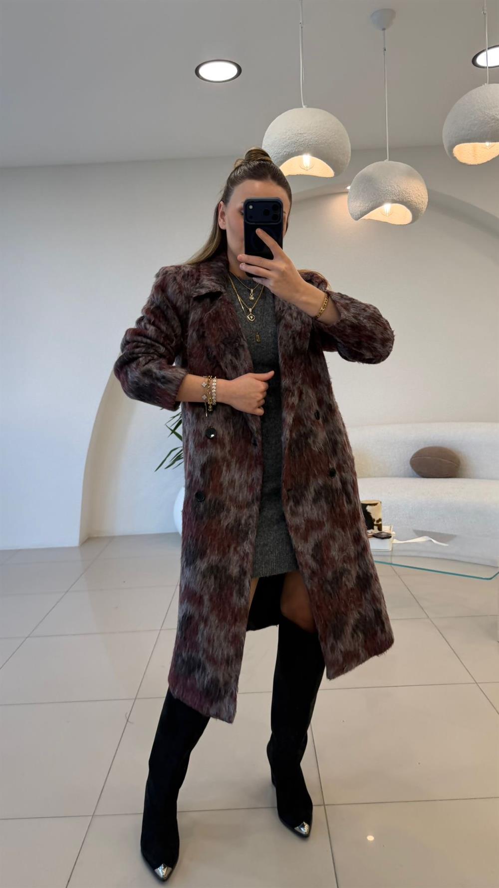 PREMİUM SERİ RENK GEÇİŞLİ BORDO KABAN