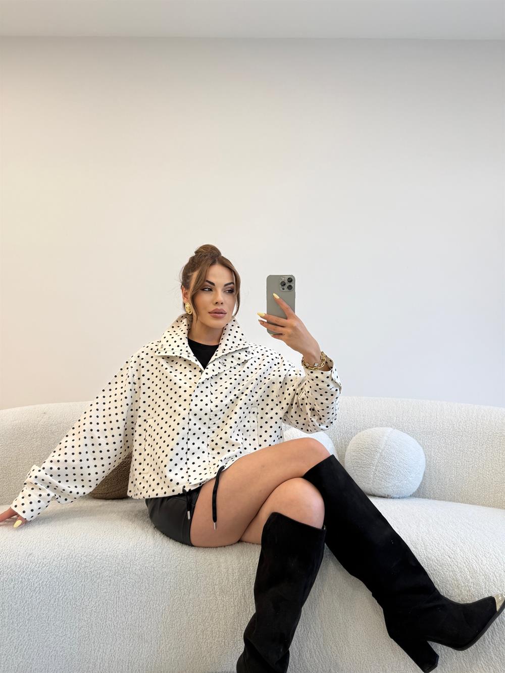 PUANTİYELİ MEVSİMLİK CEKET