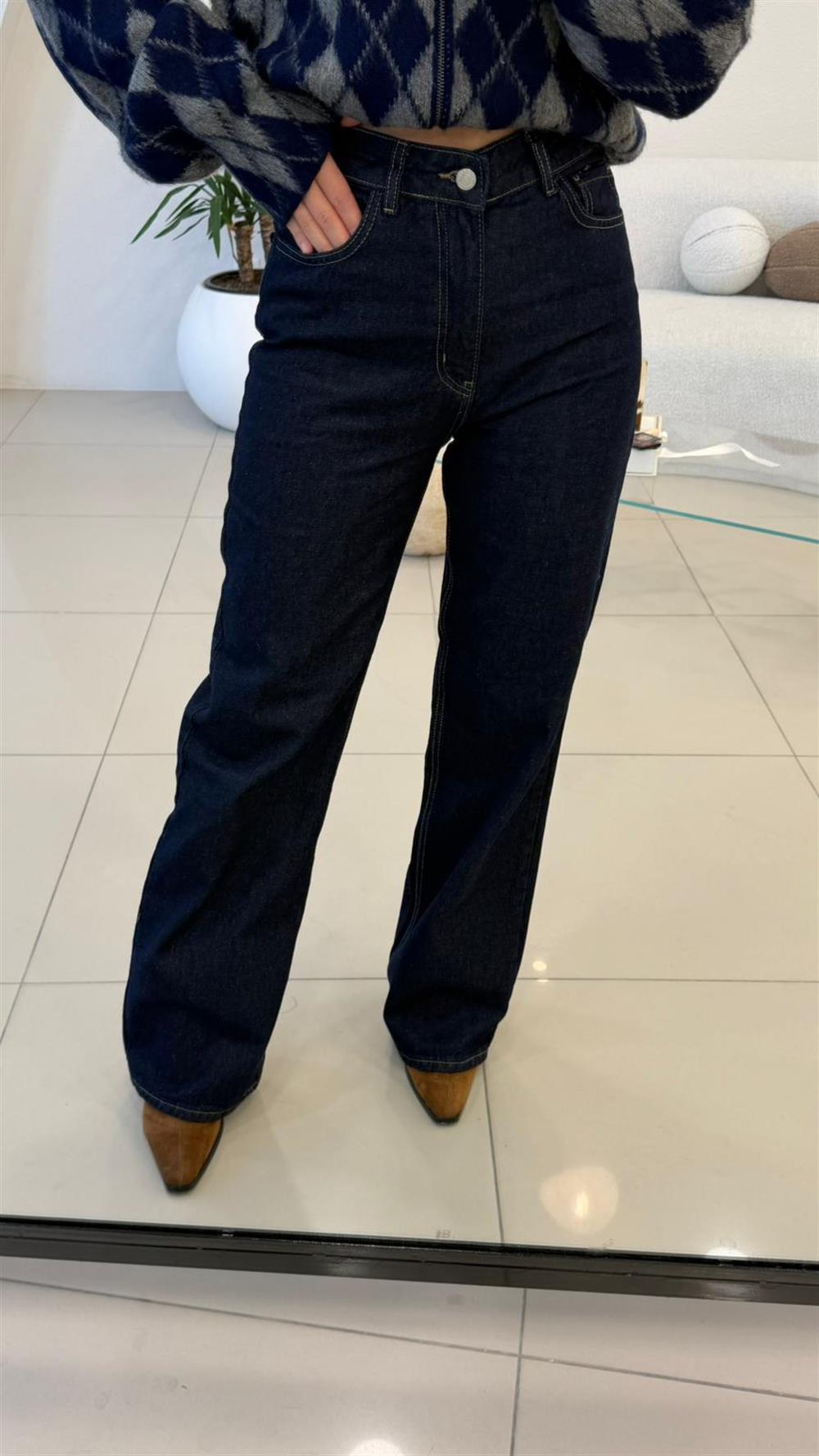 RİNS LACİVERT  BOL PAÇA JEAN 