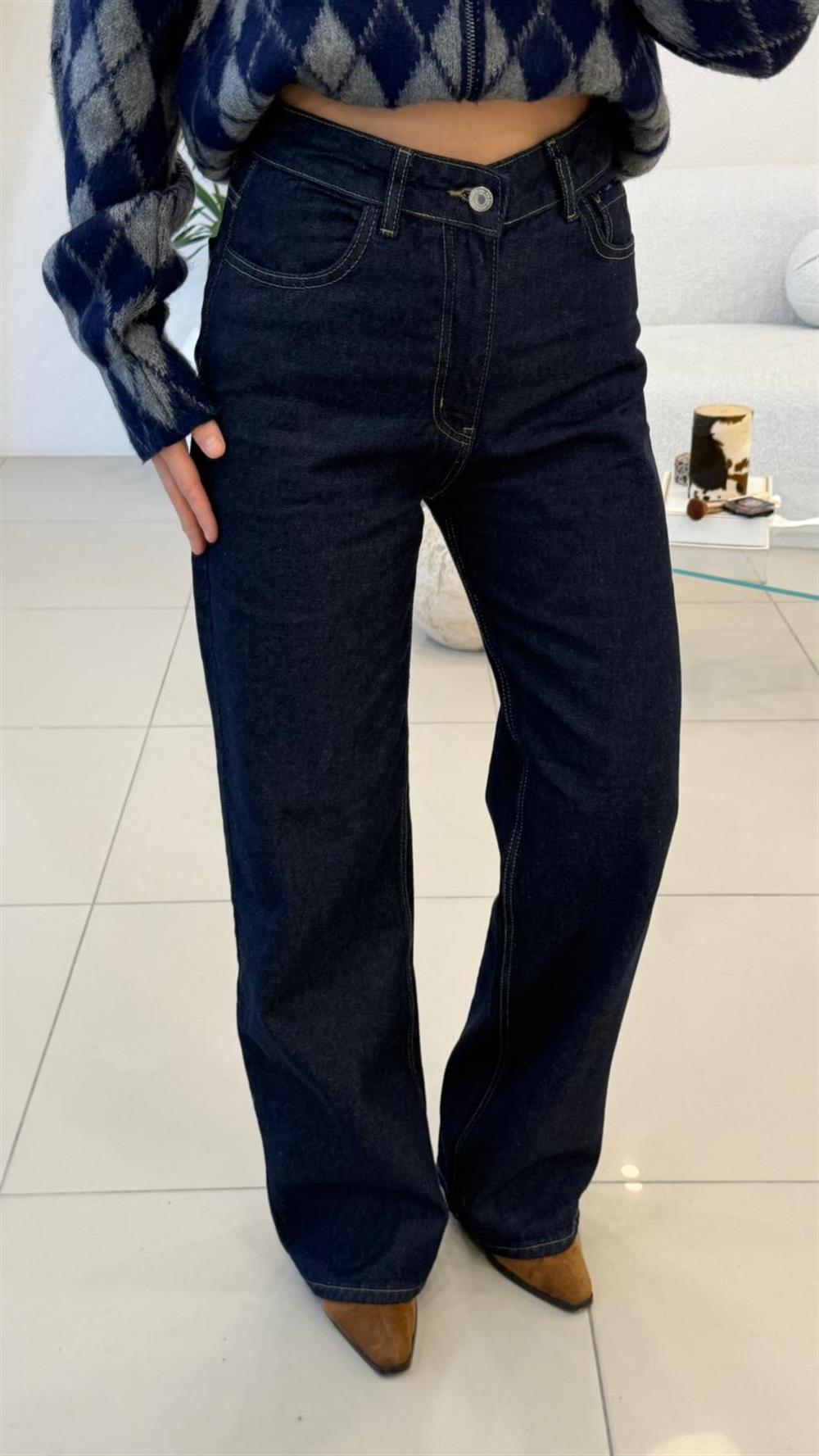 RİNS LACİVERT  BOL PAÇA JEAN 