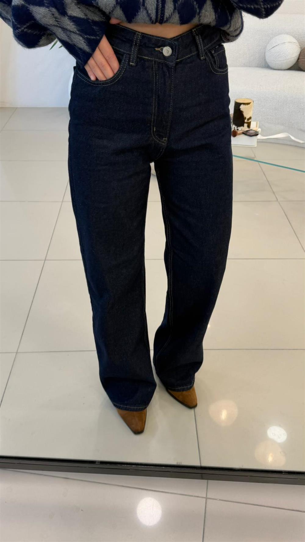 RİNS LACİVERT  BOL PAÇA JEAN 