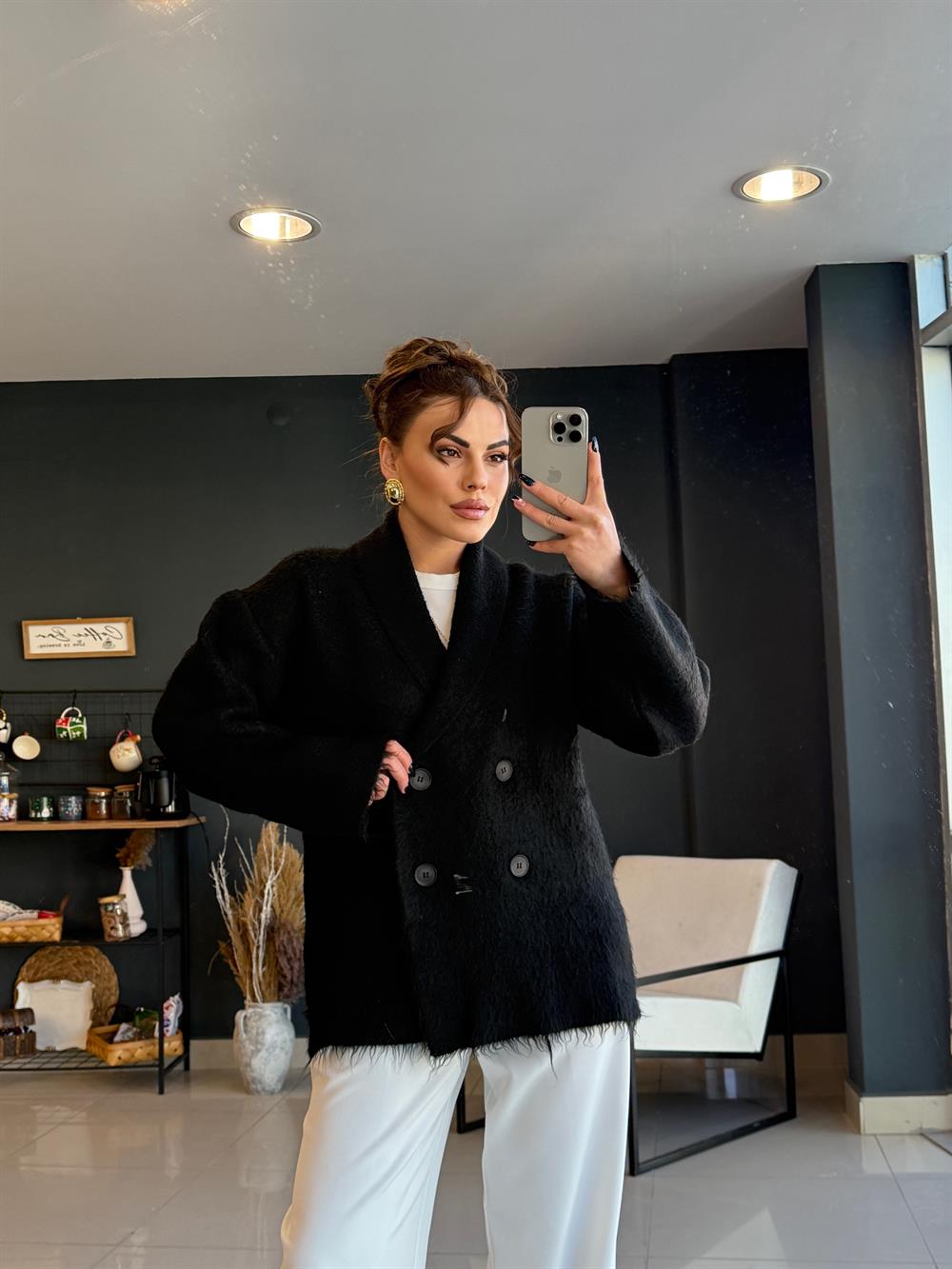 Şal Yaka Premi̇um Hirka Si̇yah