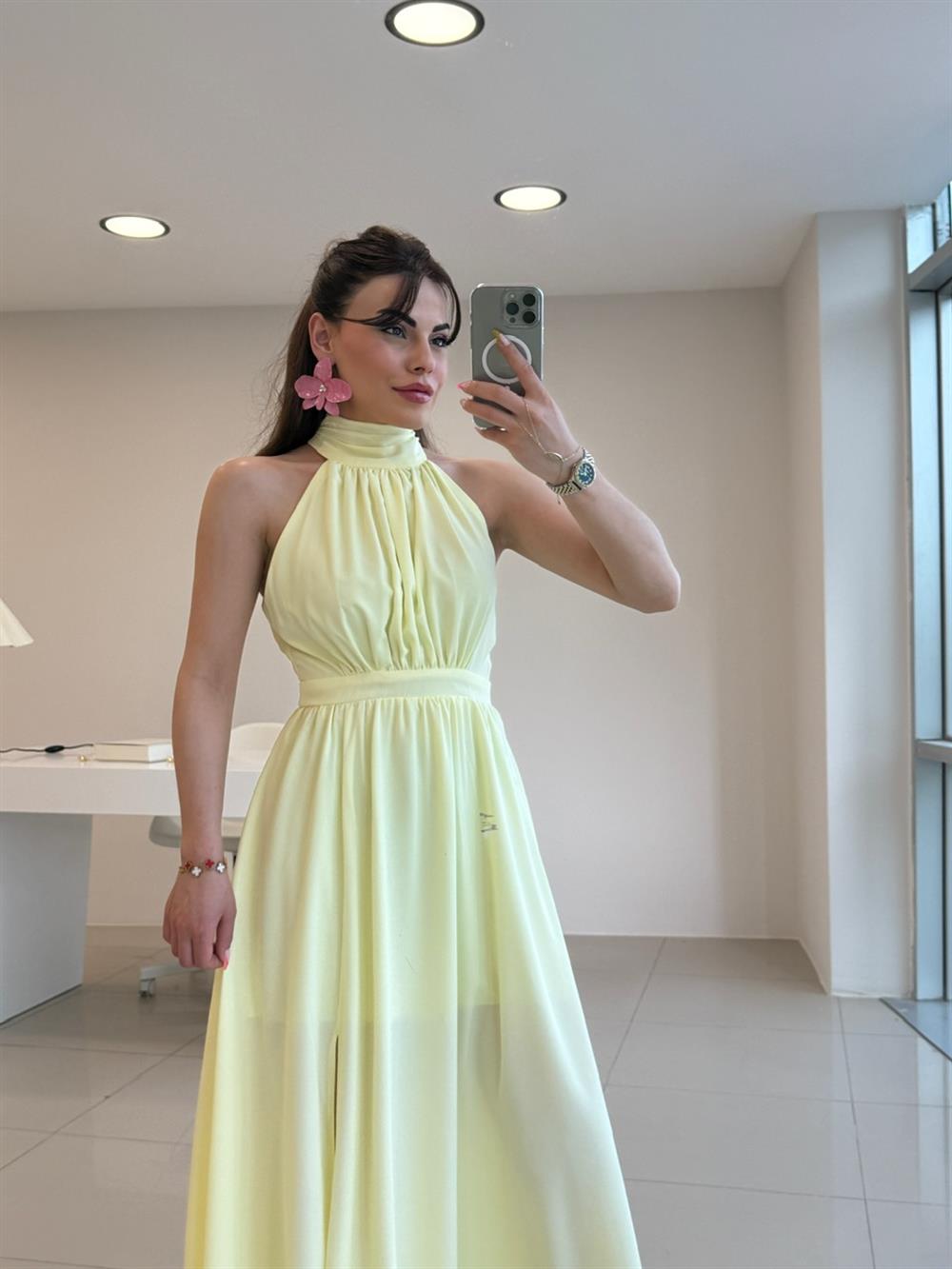 SARI TÜL ELBİSE