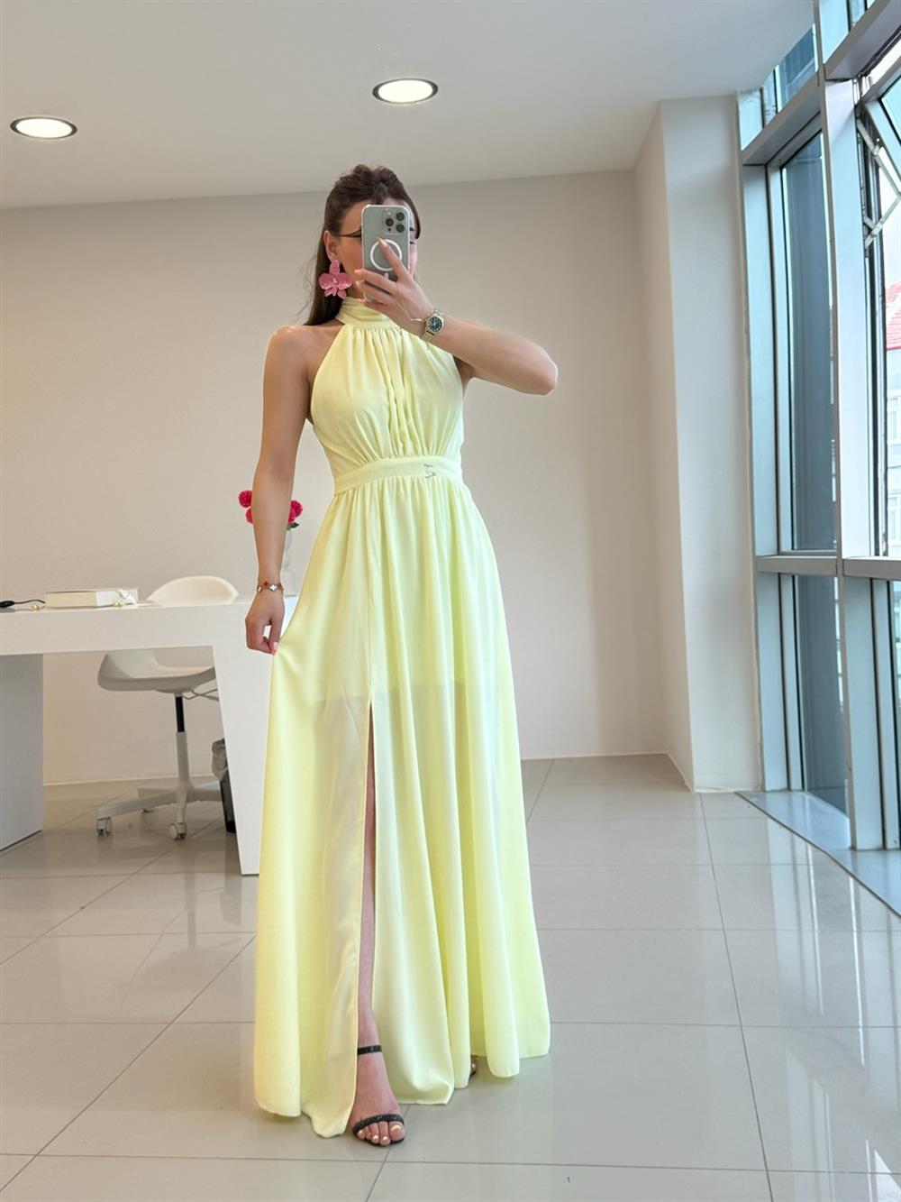SARI TÜL ELBİSE