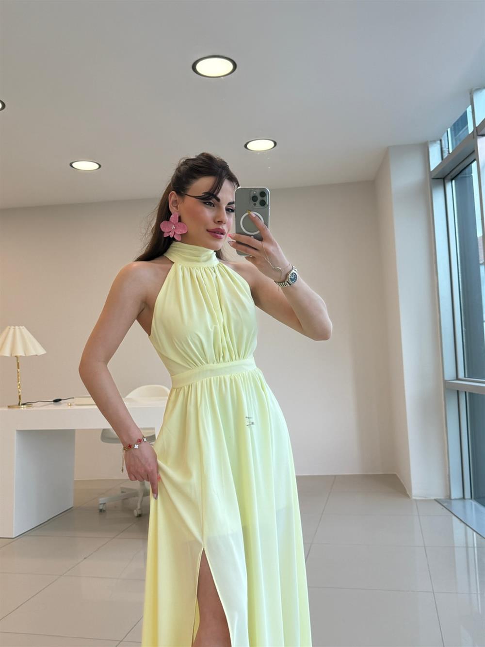SARI TÜL ELBİSE