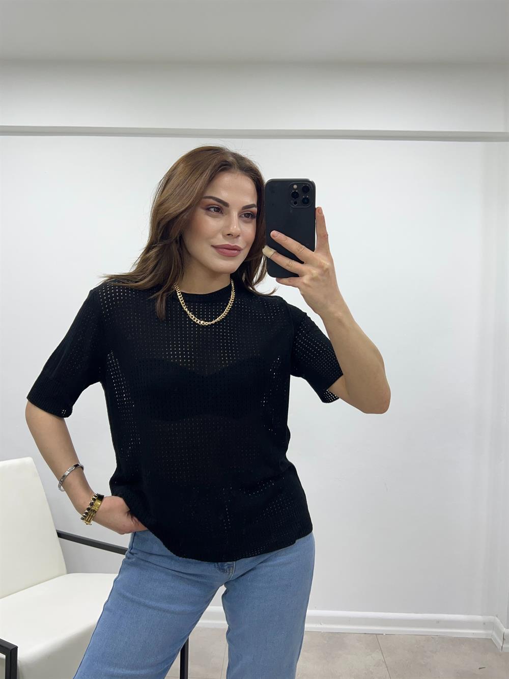 Si̇yah Deli̇kli̇ Merseri̇ze Bluz
