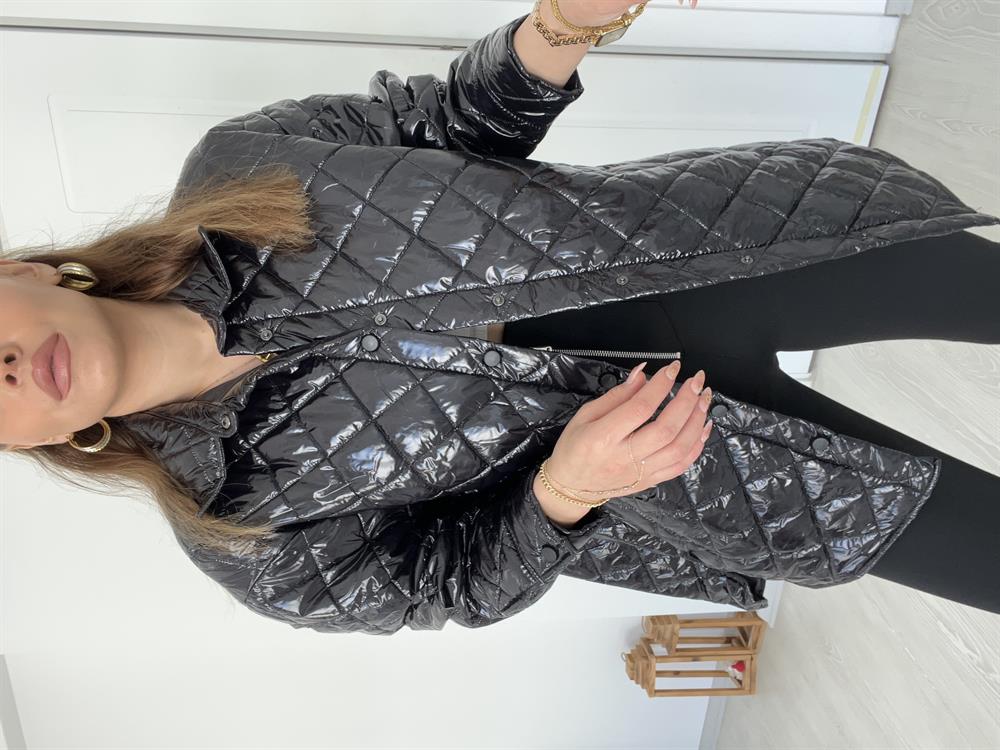 Si̇yah Parlak Kapi̇tone Mont