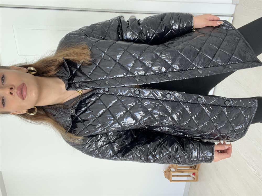 Si̇yah Parlak Kapi̇tone Mont