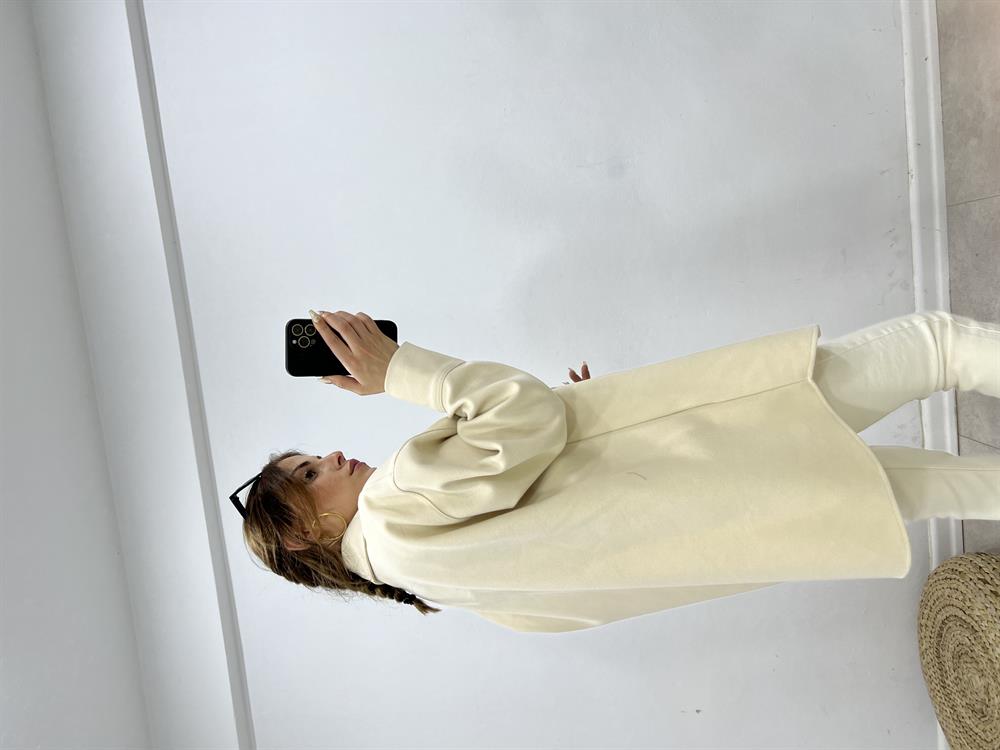 Taş Rengi̇ Kaşe Ceket Gömlek