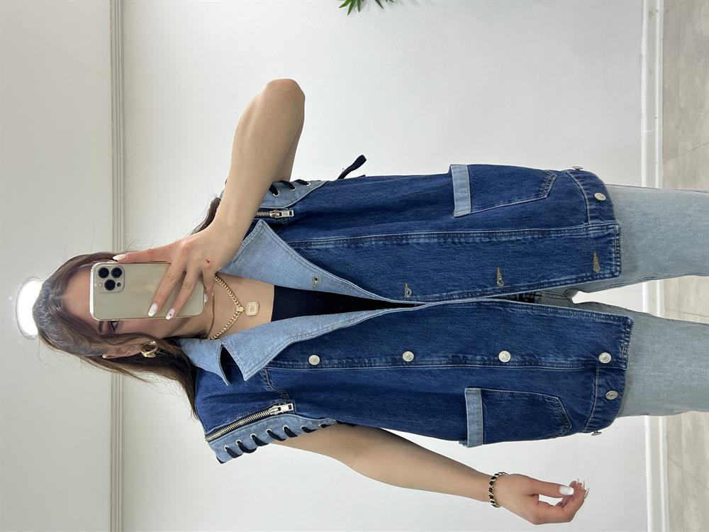 Tasarim Deni̇m Yelek