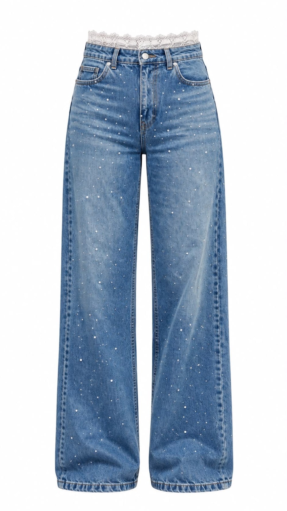 Tasarım Full Taşlı Denim Jean