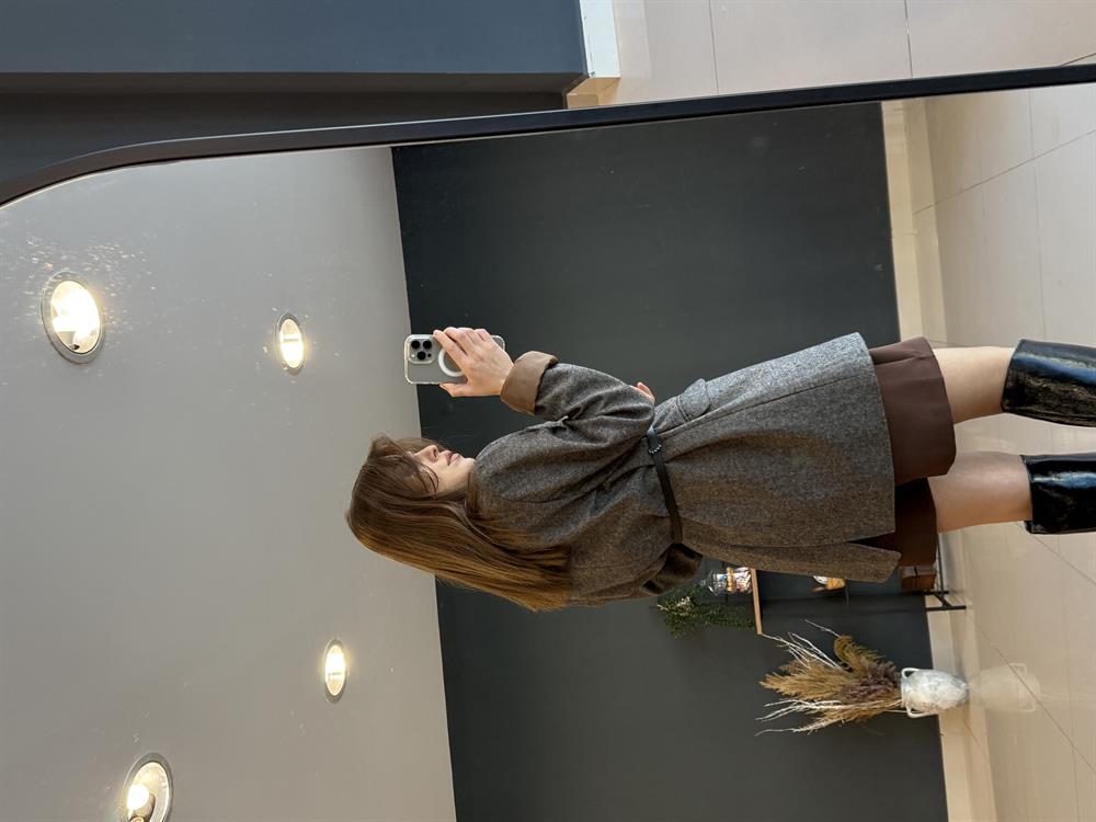 Tasarim Kendi̇nden Kemerli̇ Kaşe Ceket