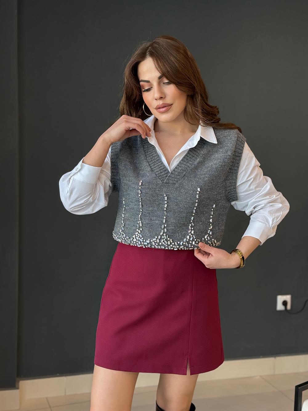 Tasarim Tri̇ko Gömlek Bluz