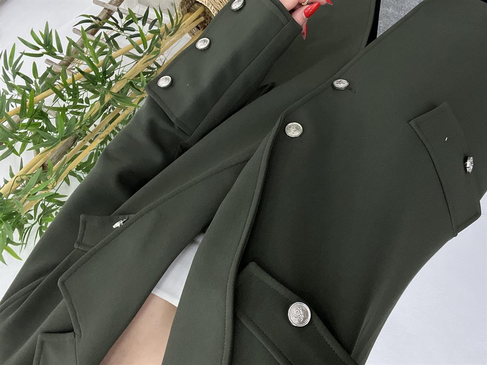 Tasarim Özel Seri̇ Bleazer Ceket Haki̇