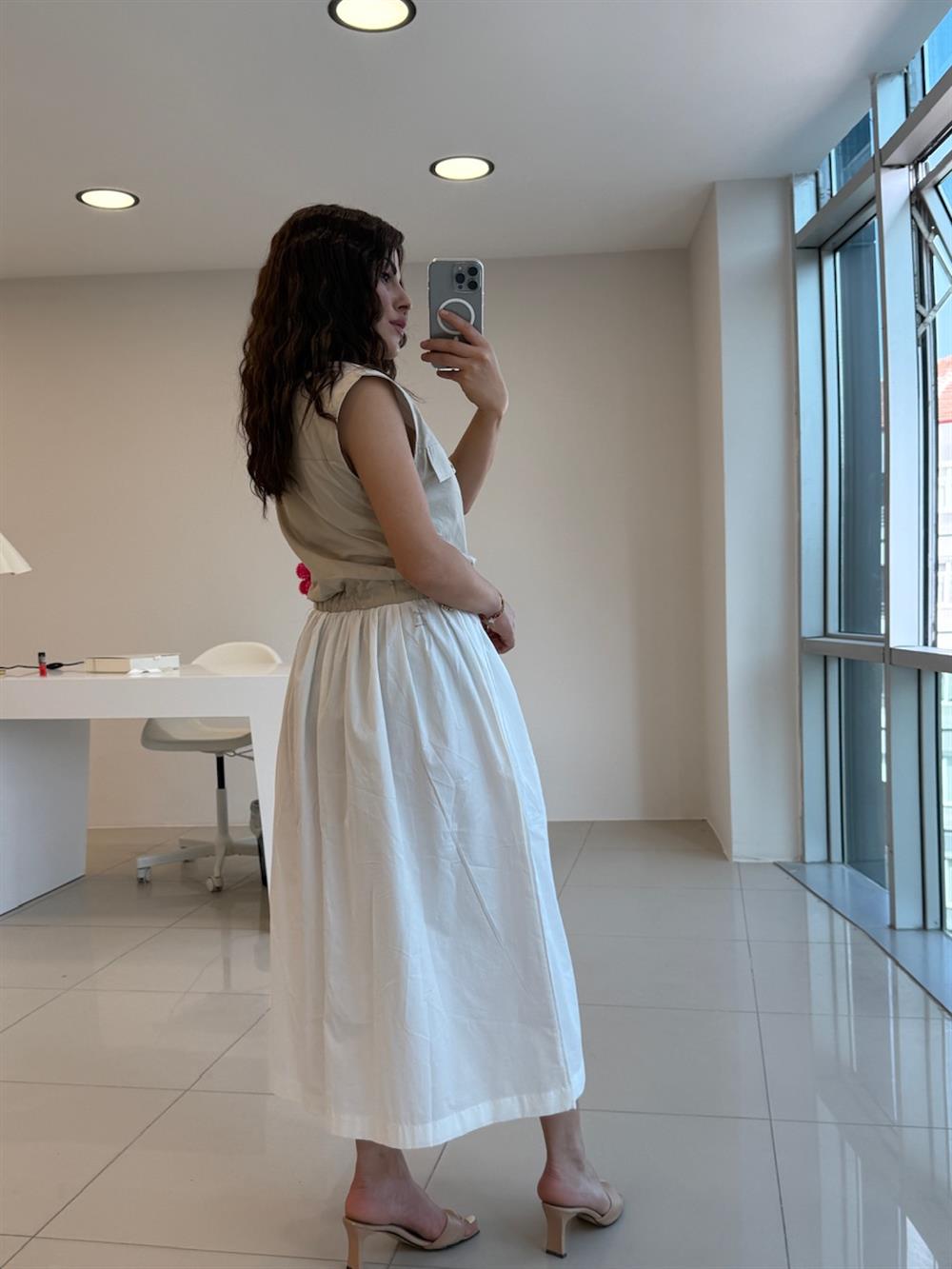 TASARIM POPLİN ELBİSE 