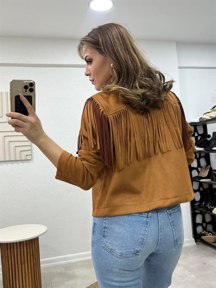 Tasarim Tarçin Süet Ceket