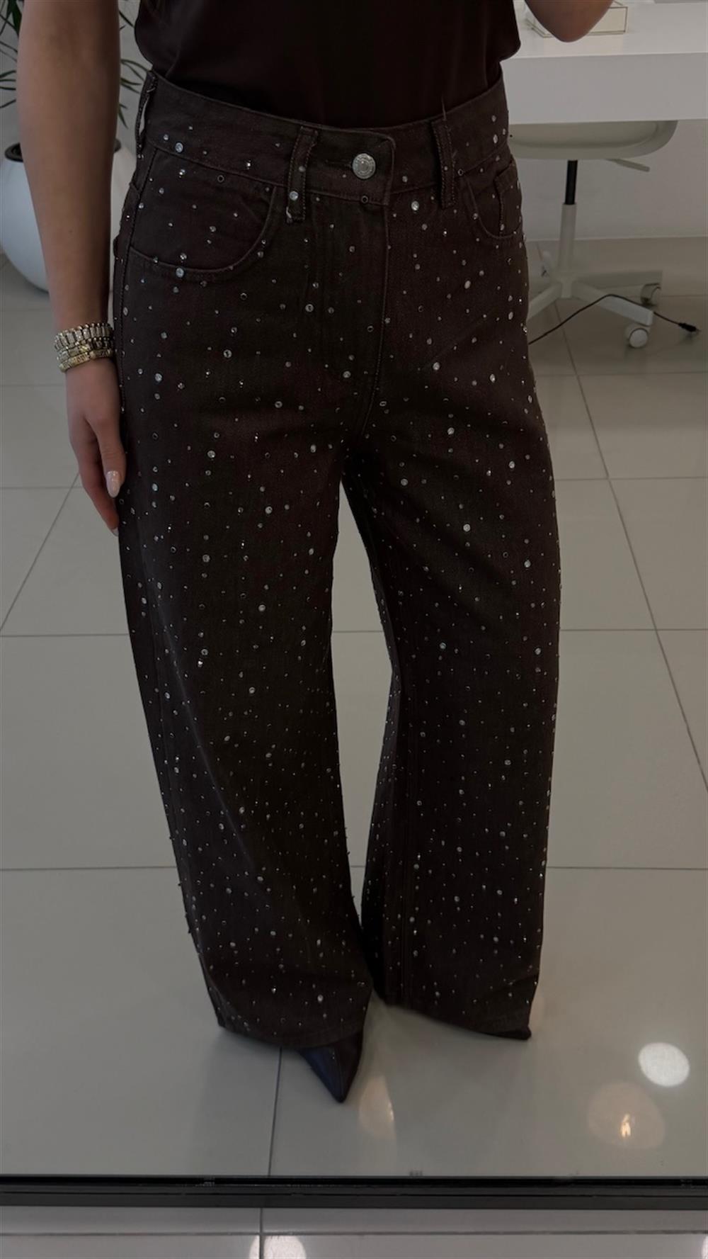 TAŞLI BOL PAÇA JEAN KAHVE