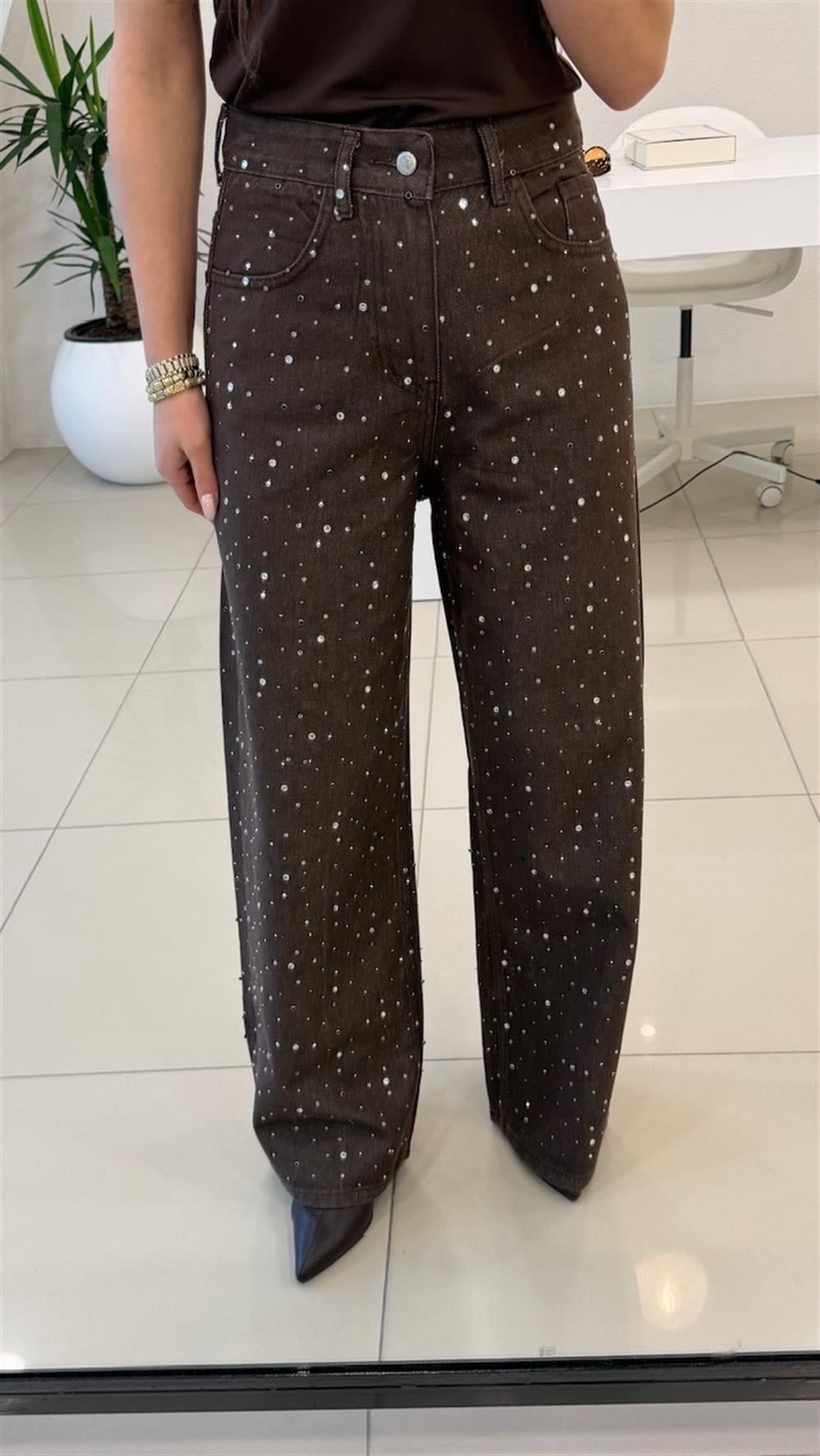 TAŞLI BOL PAÇA JEAN KAHVE